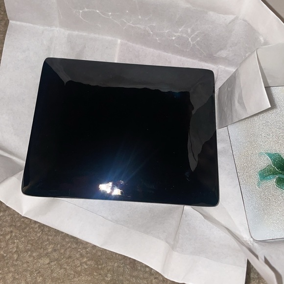 Vintage Japanese Cloisonne Serving Plate set of 3 - Holly Design - Picture 3 of 4